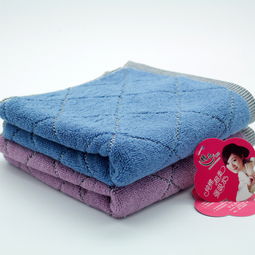 佳威日用品——百分百純棉深色菱形格毛巾，超強吸水，柔軟舒適